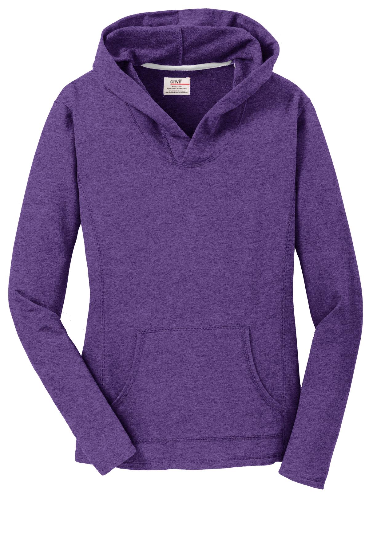 Anvil Ladies French Terry Pullover Hooded Sweatshirt. 72500L Womens Apparel Sweatshirts & Fleece