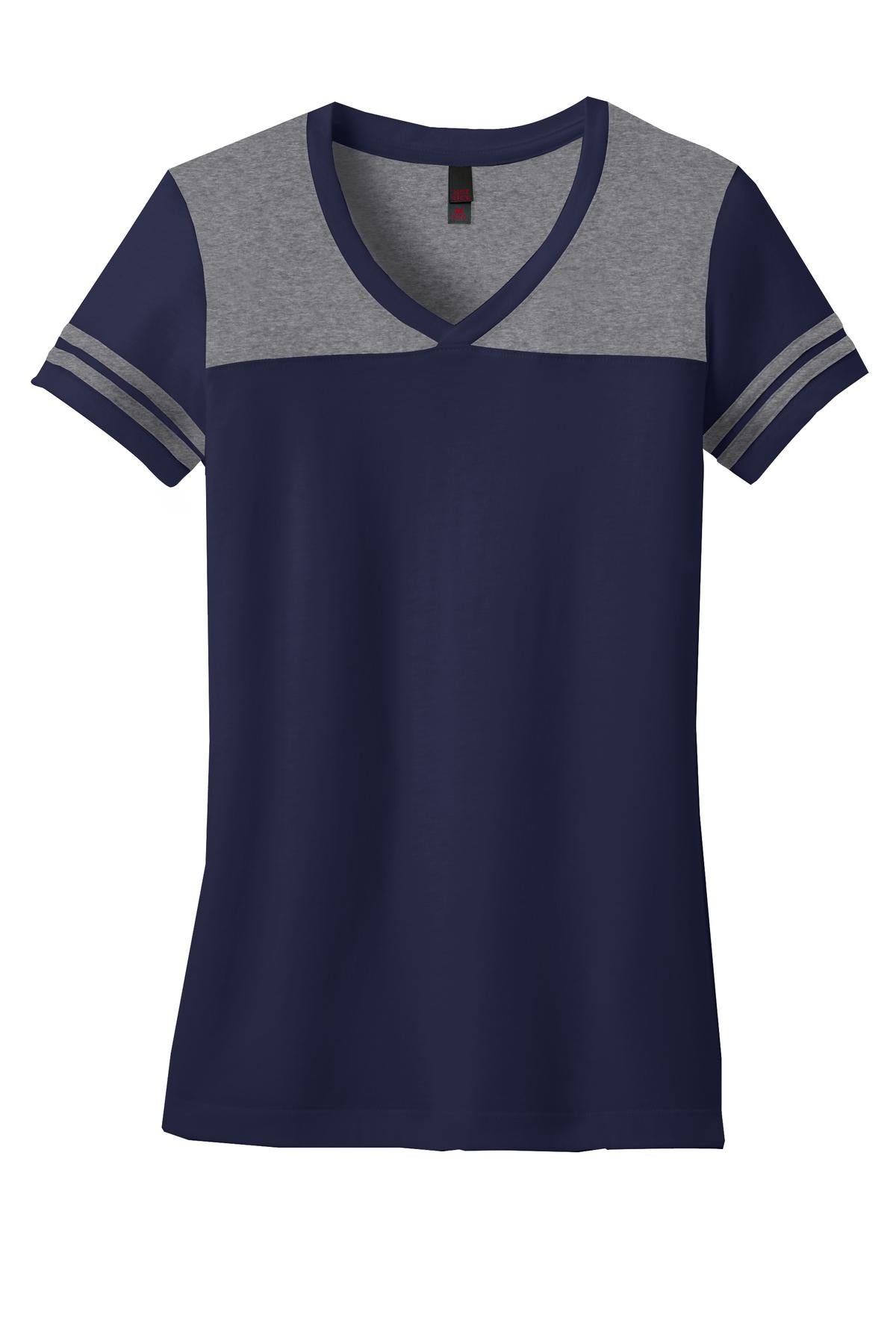 District Juniors Varsity V-Neck Tee. DT264 Womens Apparel Shirts & Tops