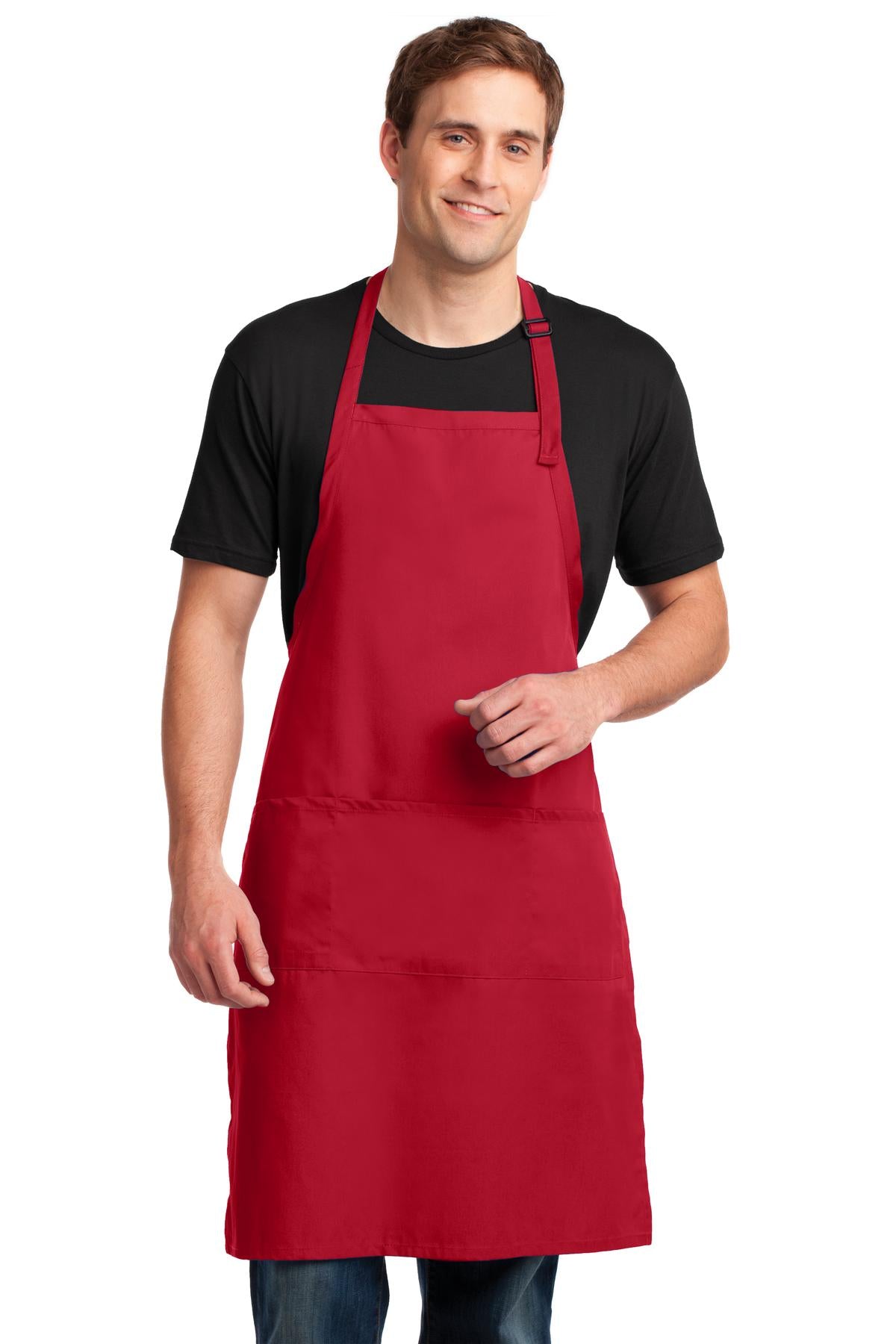 Port Authority Easy Care Extra Long Bib Apron with Stain Release Unisex Accessories Aprons