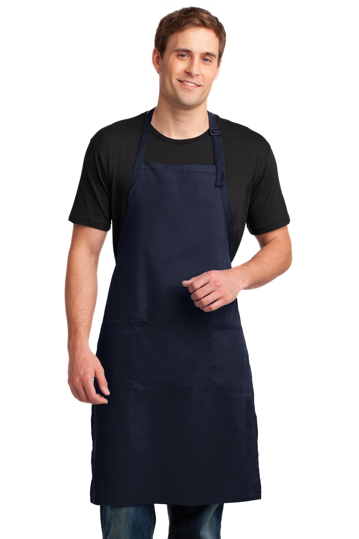 Port Authority Easy Care Extra Long Bib Apron with Stain Release Unisex Accessories Aprons