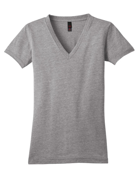 District Juniors Tri-Blend V-Neck Tee. DT242V Womens Apparel Shirts & Tops