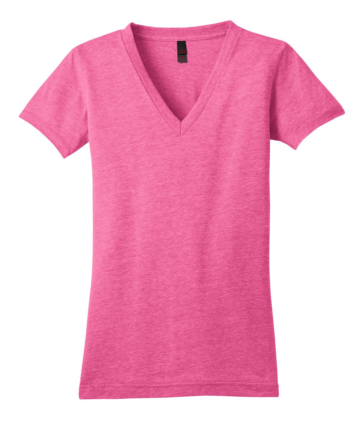 District Juniors Tri-Blend V-Neck Tee. DT242V Womens Apparel Shirts & Tops