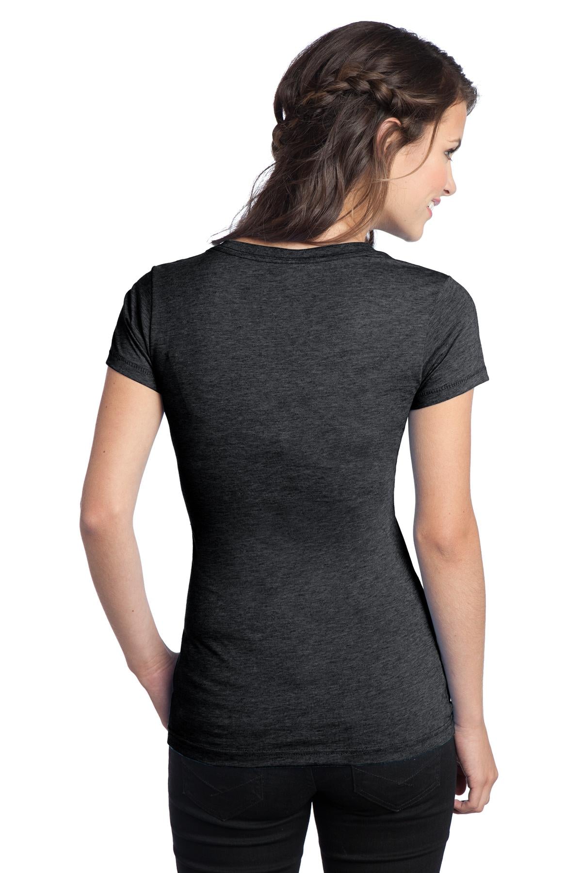 District Juniors Tri-Blend V-Neck Tee. DT242V Womens Apparel Shirts & Tops