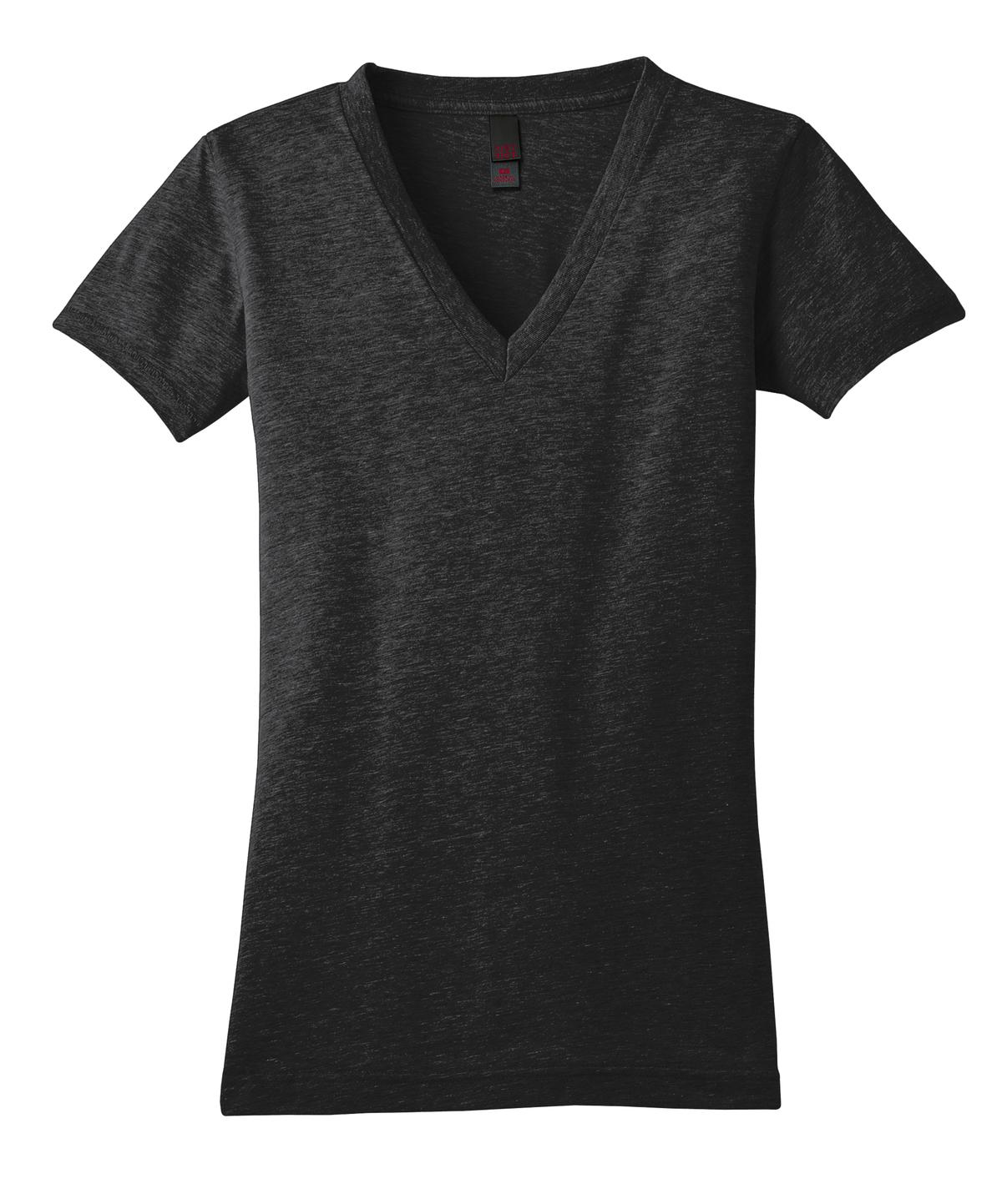 District Juniors Tri-Blend V-Neck Tee. DT242V Womens Apparel Shirts & Tops