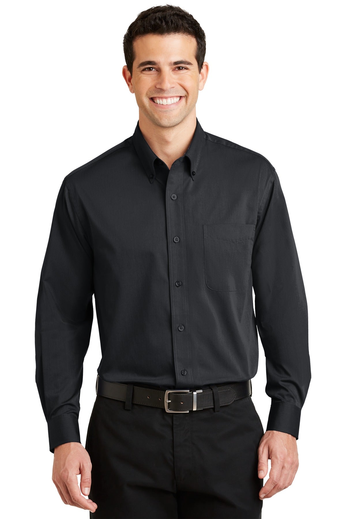Port Authority Tonal Pattern Easy Care Shirt. S613 Mens Apparel Shirts & Tops