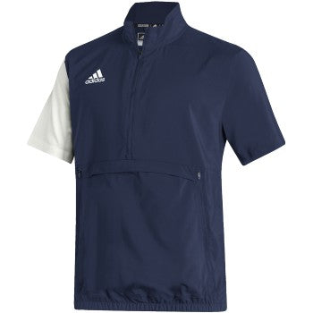 adidas Mens Stadium 1/4 Zip Woven Short Sleeve Golf Top Mens Apparel Shirts & Tops