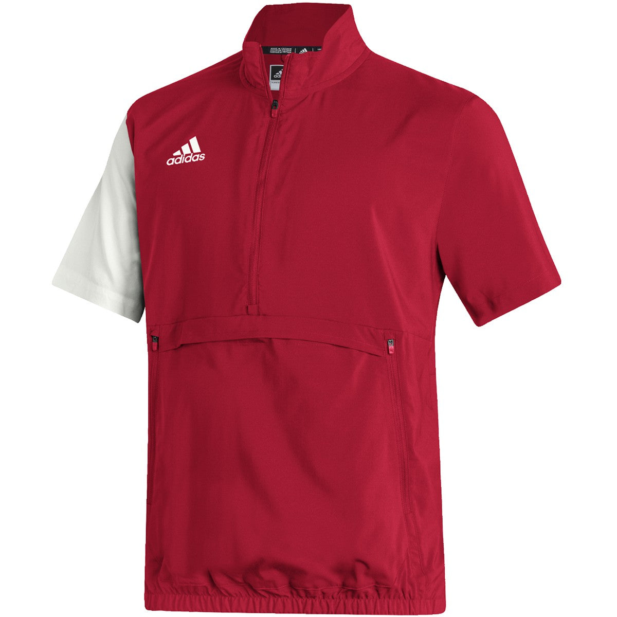 adidas Mens Stadium 1/4 Zip Woven Short Sleeve Golf Top Mens Apparel Shirts & Tops
