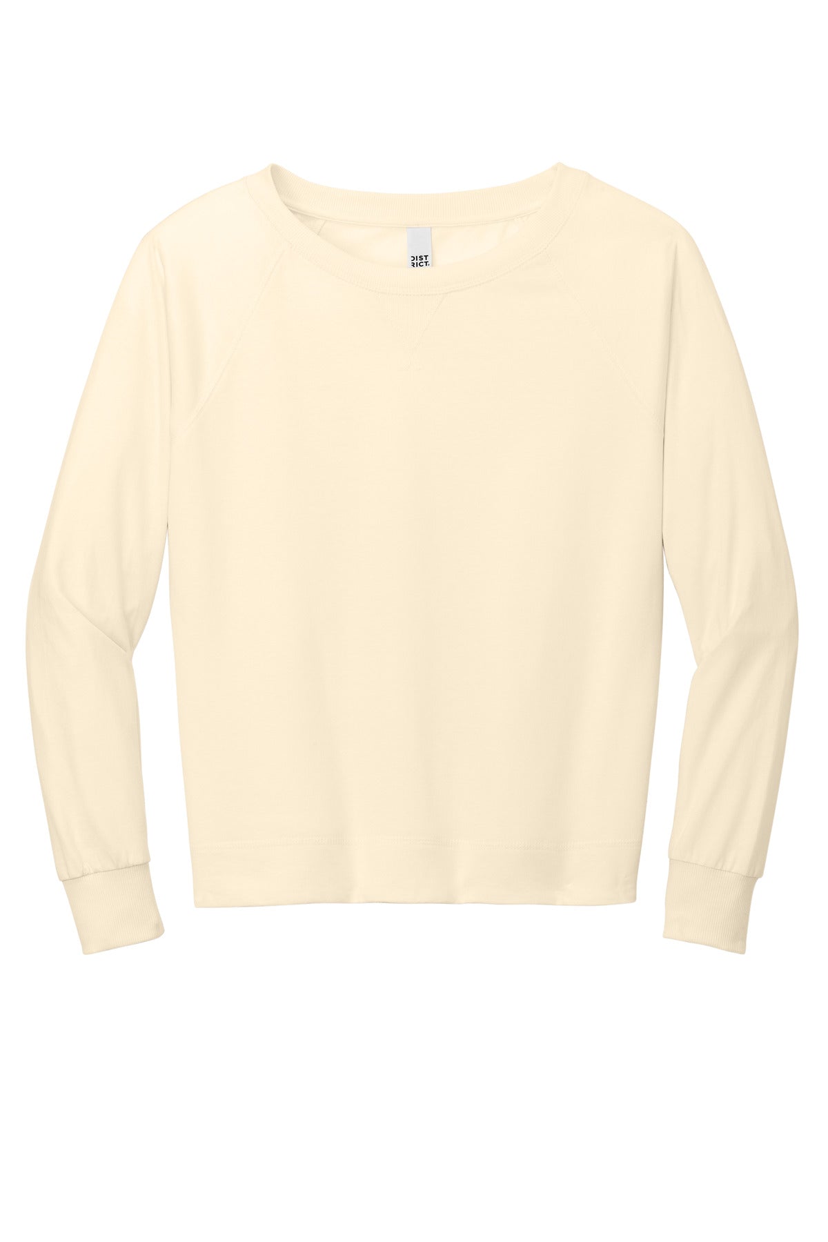 District Women's Featherweight French Terry Long Sleeve Crewneck DT672 Womens Apparel Sweatshirts & Fleece