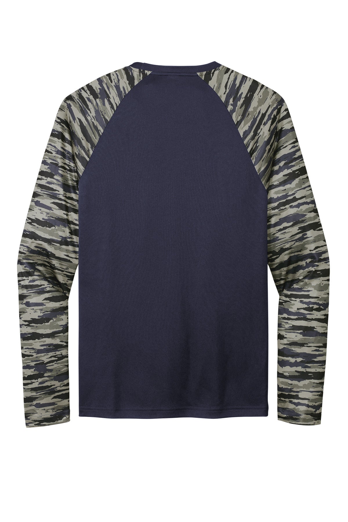 Sport-Tek Drift Camo Colorblock Long Sleeve Tee ST376LS Mens Apparel Shirts & Tops