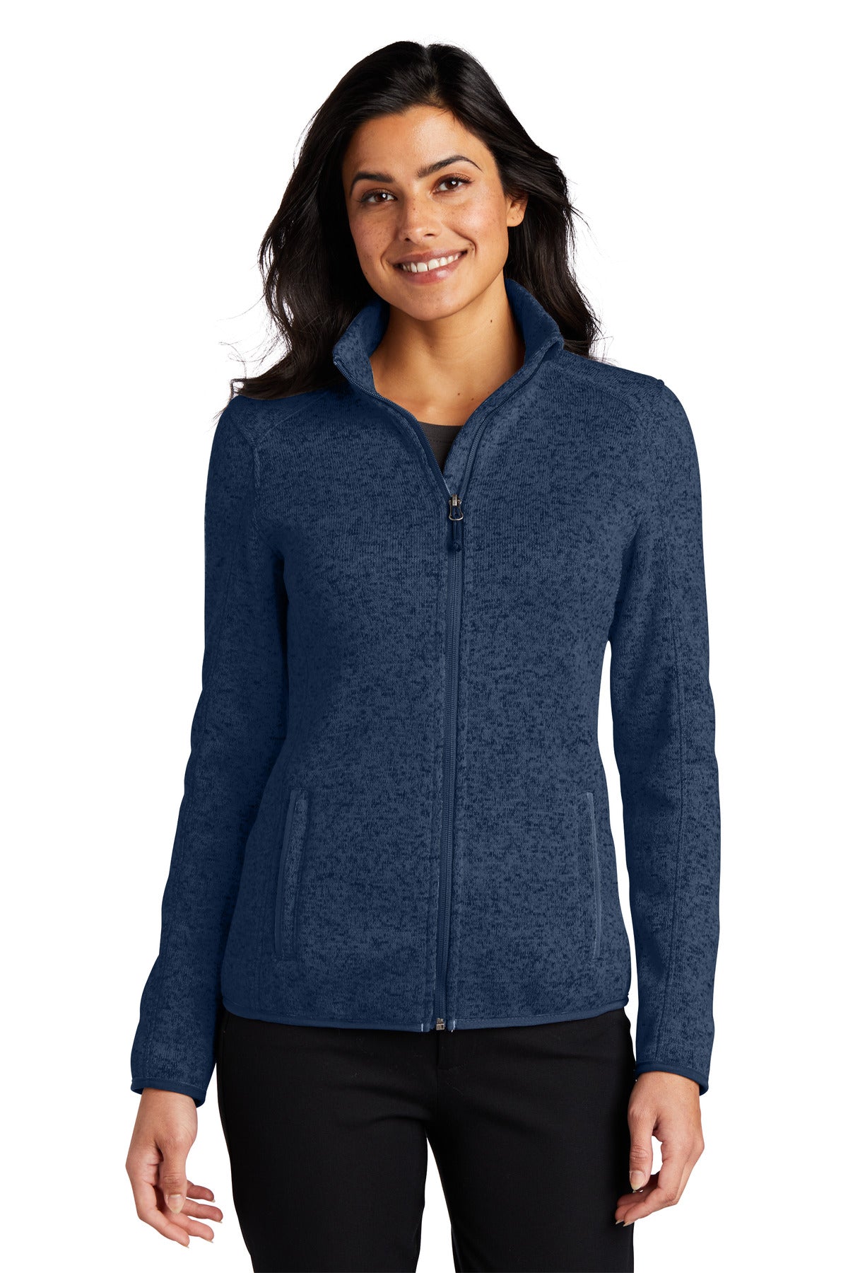 Port Authority Women's Sweater Fleece Jacket. L232 Womens Apparel Sweatshirts & Fleece