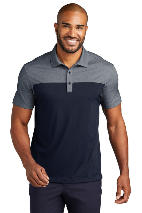 Port Authority Fine Pique Blend Blocked Polo K831 Mens Apparel Shirts & Tops