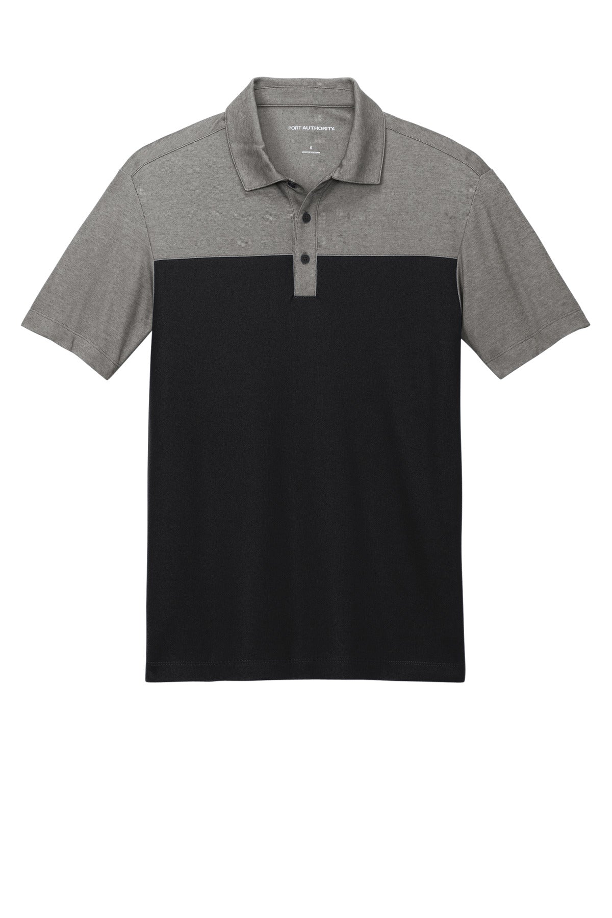 Port Authority Fine Pique Blend Blocked Polo K831 Mens Apparel Shirts & Tops