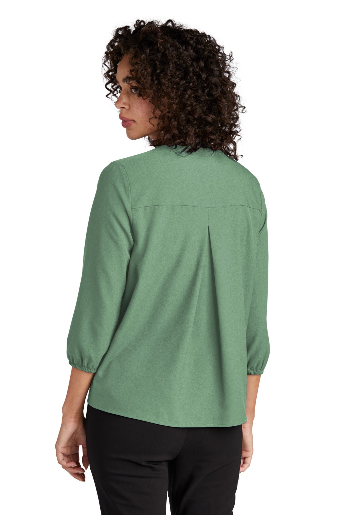 MERCER+METTLE Women's Stretch Crepe 3/4-Sleeve Blouse MM2011 Womens Apparel Shirts & Tops