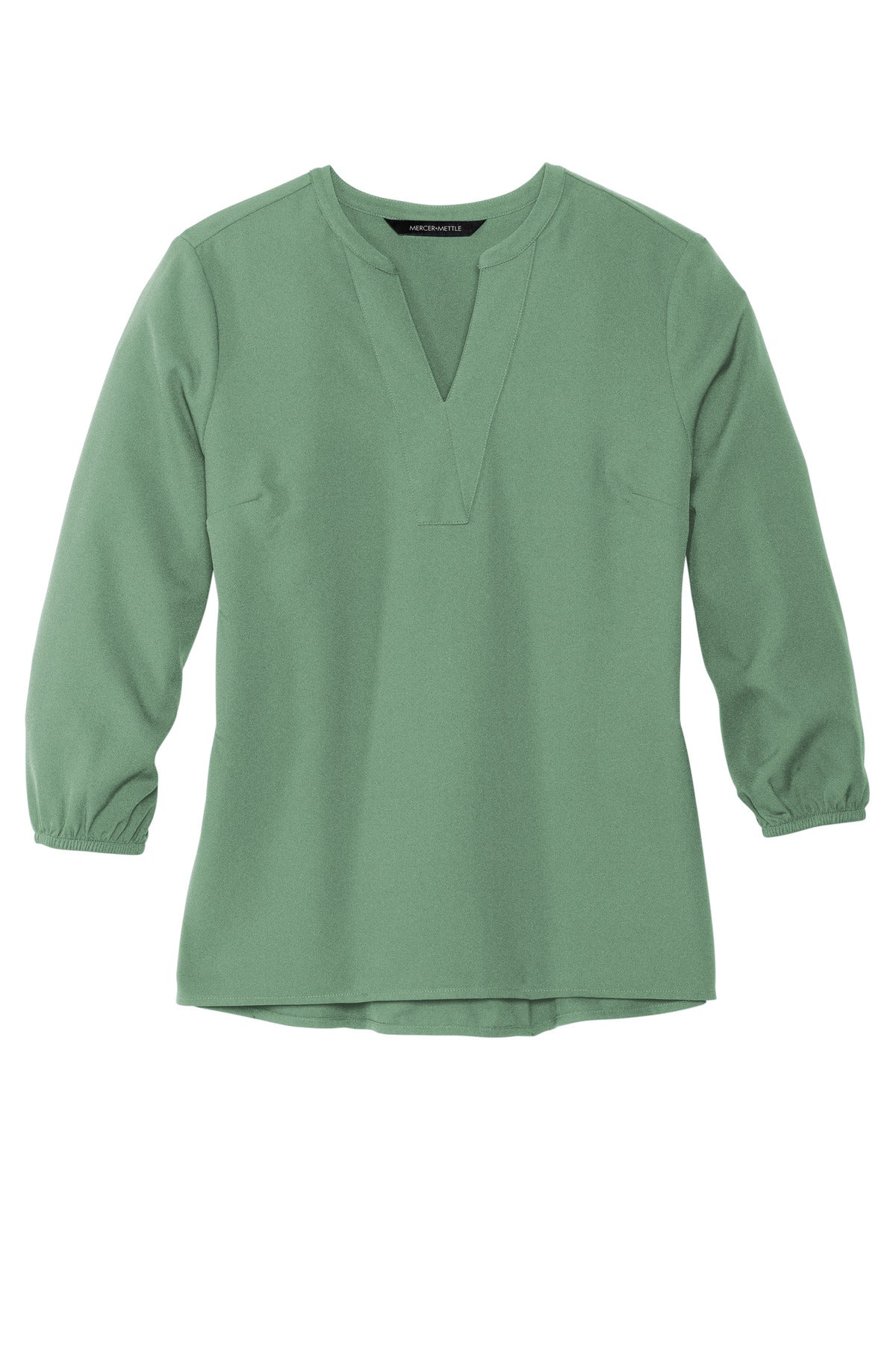 MERCER+METTLE Women's Stretch Crepe 3/4-Sleeve Blouse MM2011 Womens Apparel Shirts & Tops