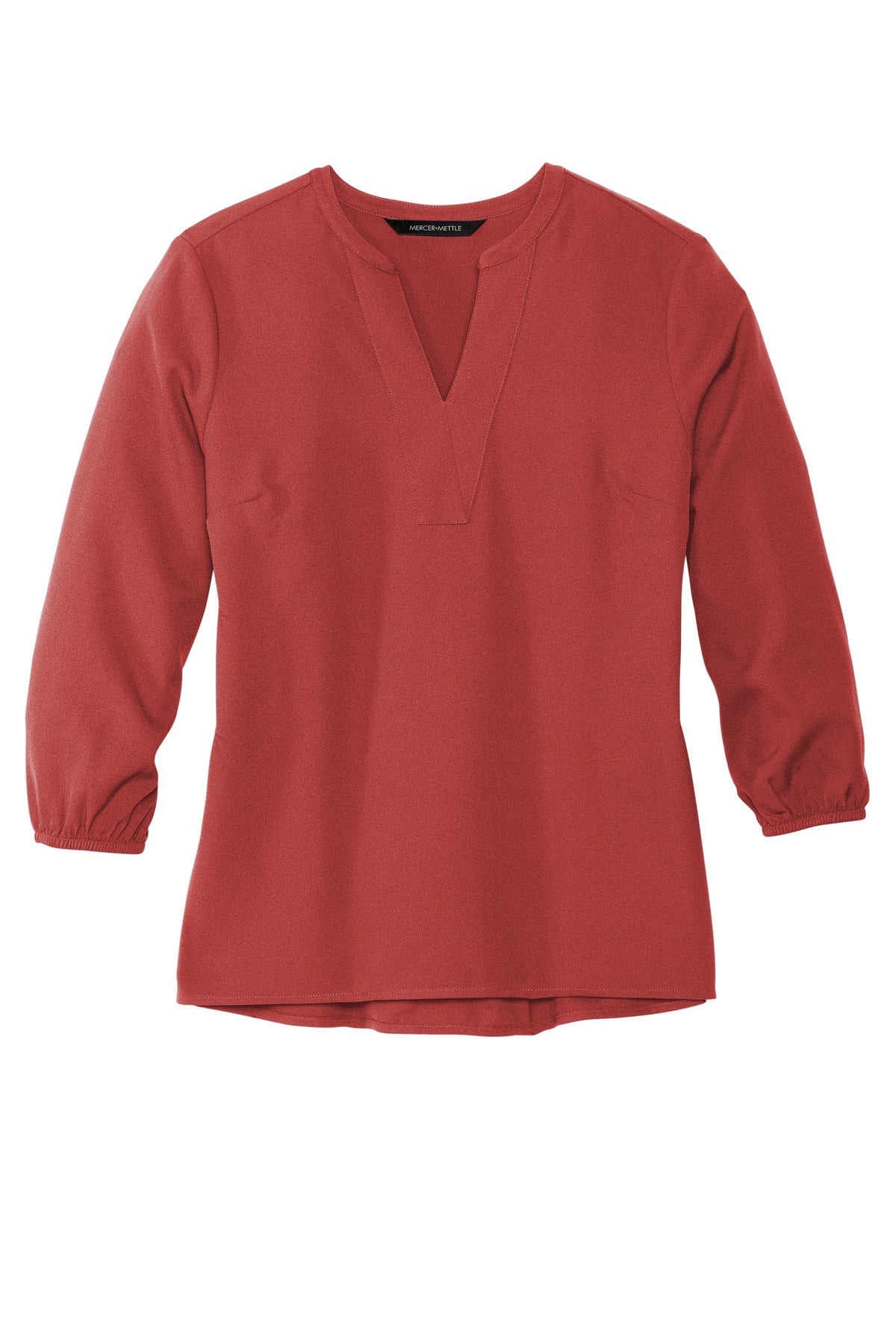 MERCER+METTLE Women's Stretch Crepe 3/4-Sleeve Blouse MM2011 Womens Apparel Shirts & Tops