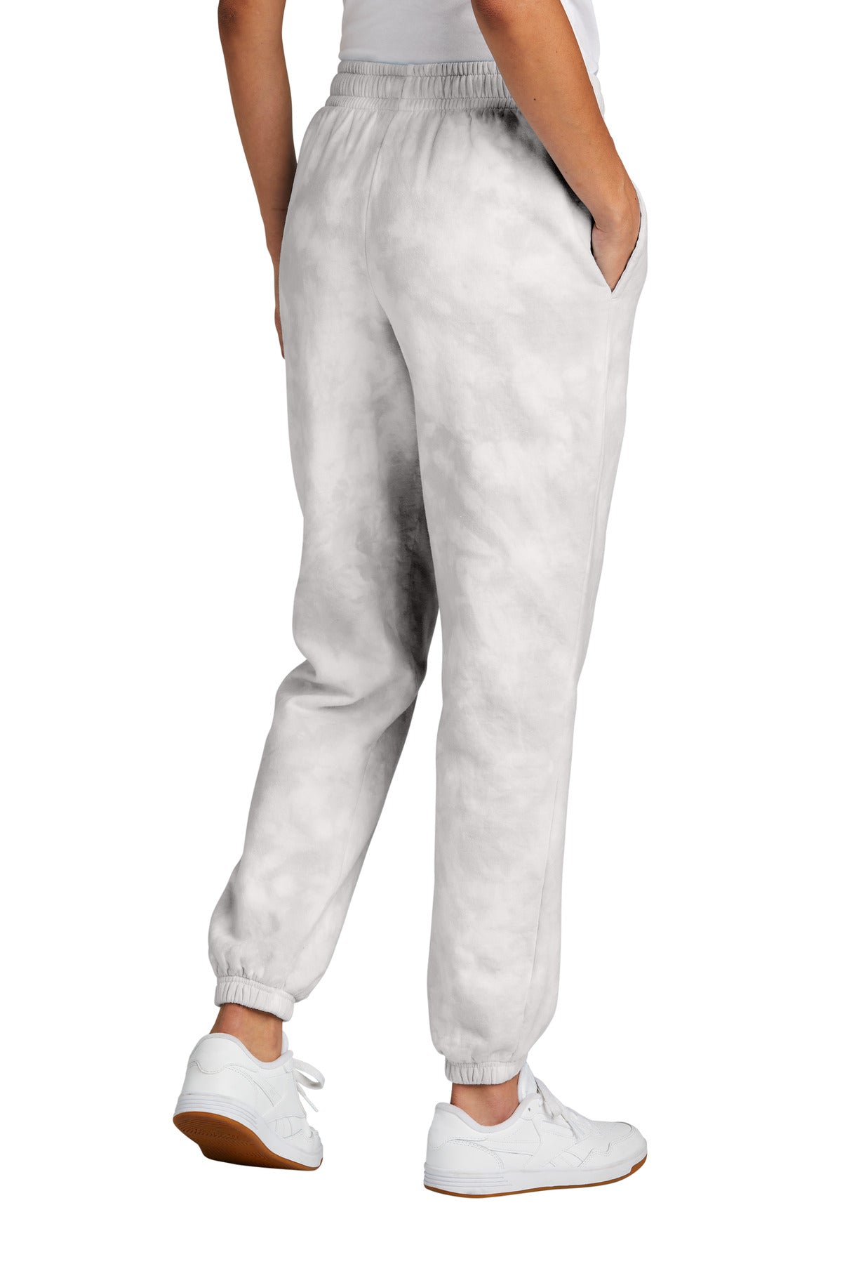 Port & Company Ladies Beach Wash Cloud Tie-Dye Sweatpant LPC140P Womens Apparel Pants & Sweatpants