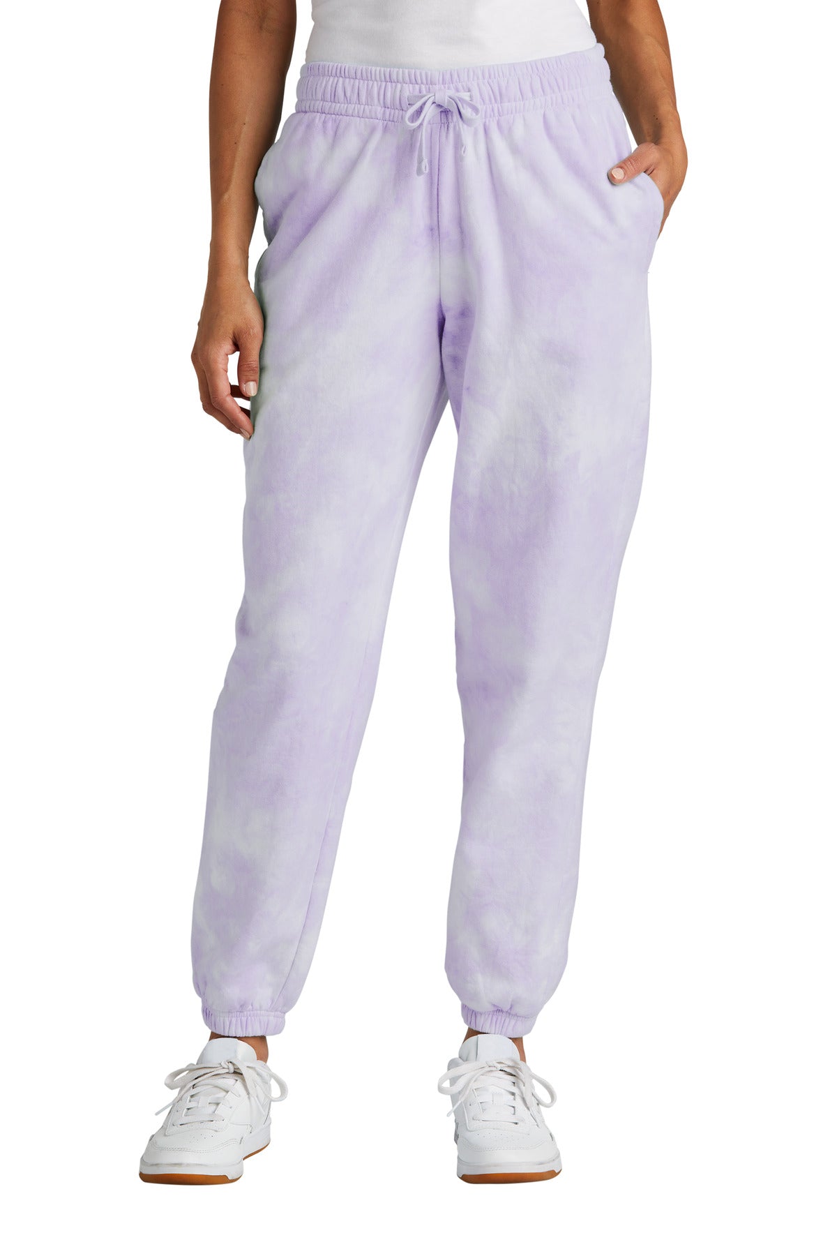 Port & Company Ladies Beach Wash Cloud Tie-Dye Sweatpant LPC140P Womens Apparel Pants & Sweatpants