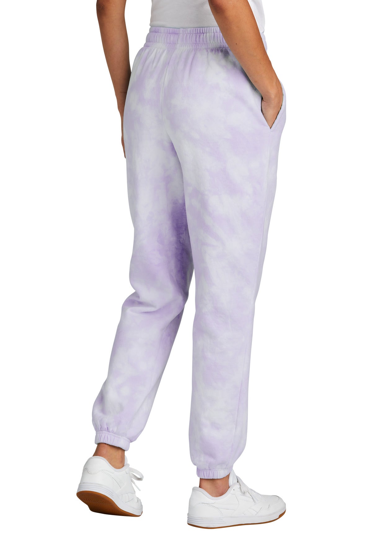 Port & Company Ladies Beach Wash Cloud Tie-Dye Sweatpant LPC140P Womens Apparel Pants & Sweatpants