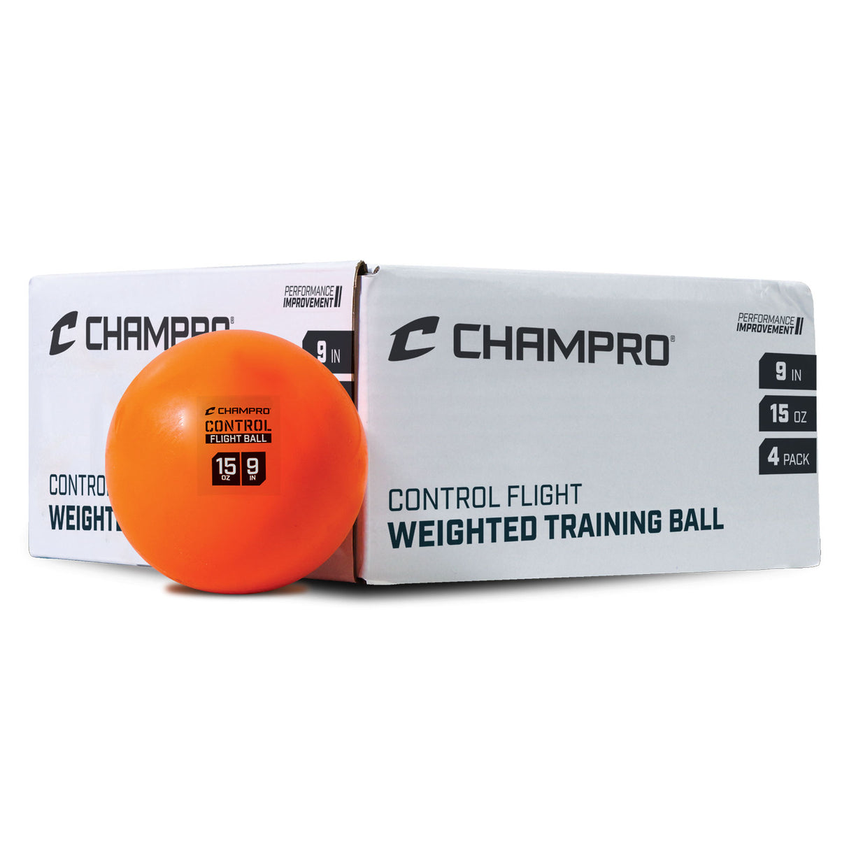 Champro 15oz 9" Control Flight Training Ball - 4-Pack Baseball Baseballs All