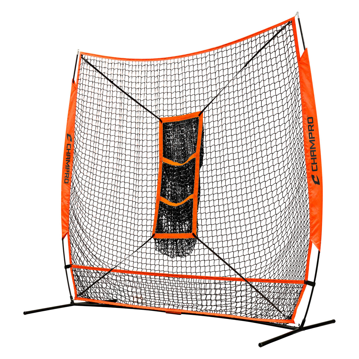 Champro Portable MVP Baseball / Softball 5' x 5' Training Net with TZ3 Training Zone Baseball Field Equipment All