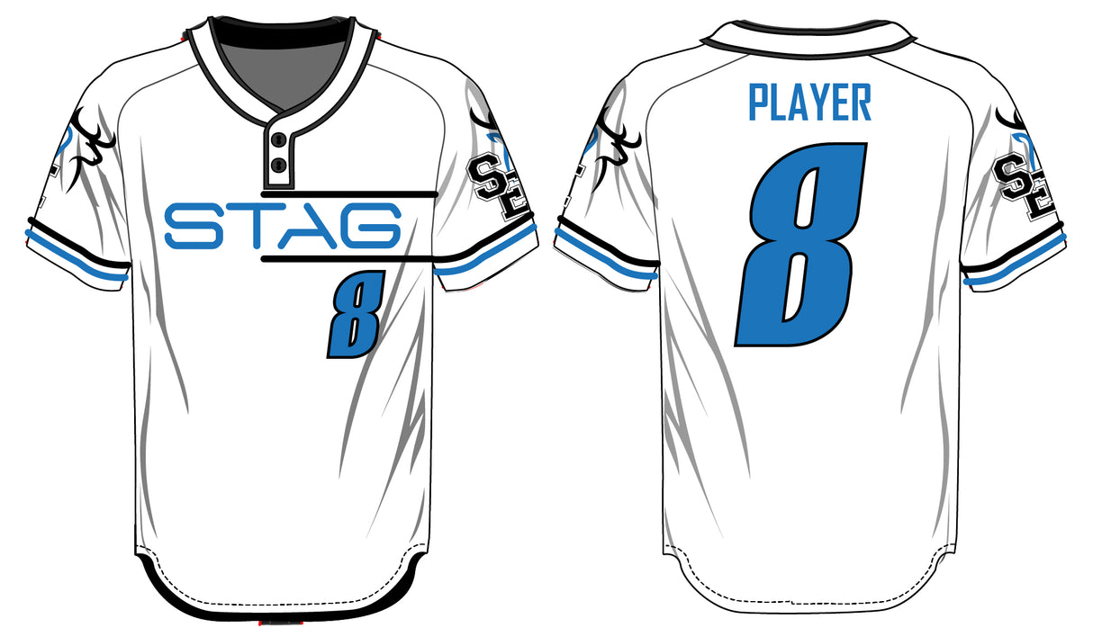 League Outfitters Custom Elite Sublimated- Sublimated Two Button Jersey Team Baseball Jerseys