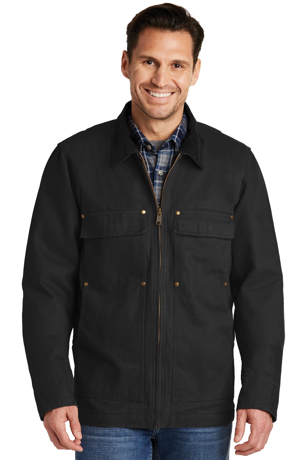 CornerStone Men's Washed Duck Cloth Chore Coat. CSJ50 Mens Apparel Jackets & Vests