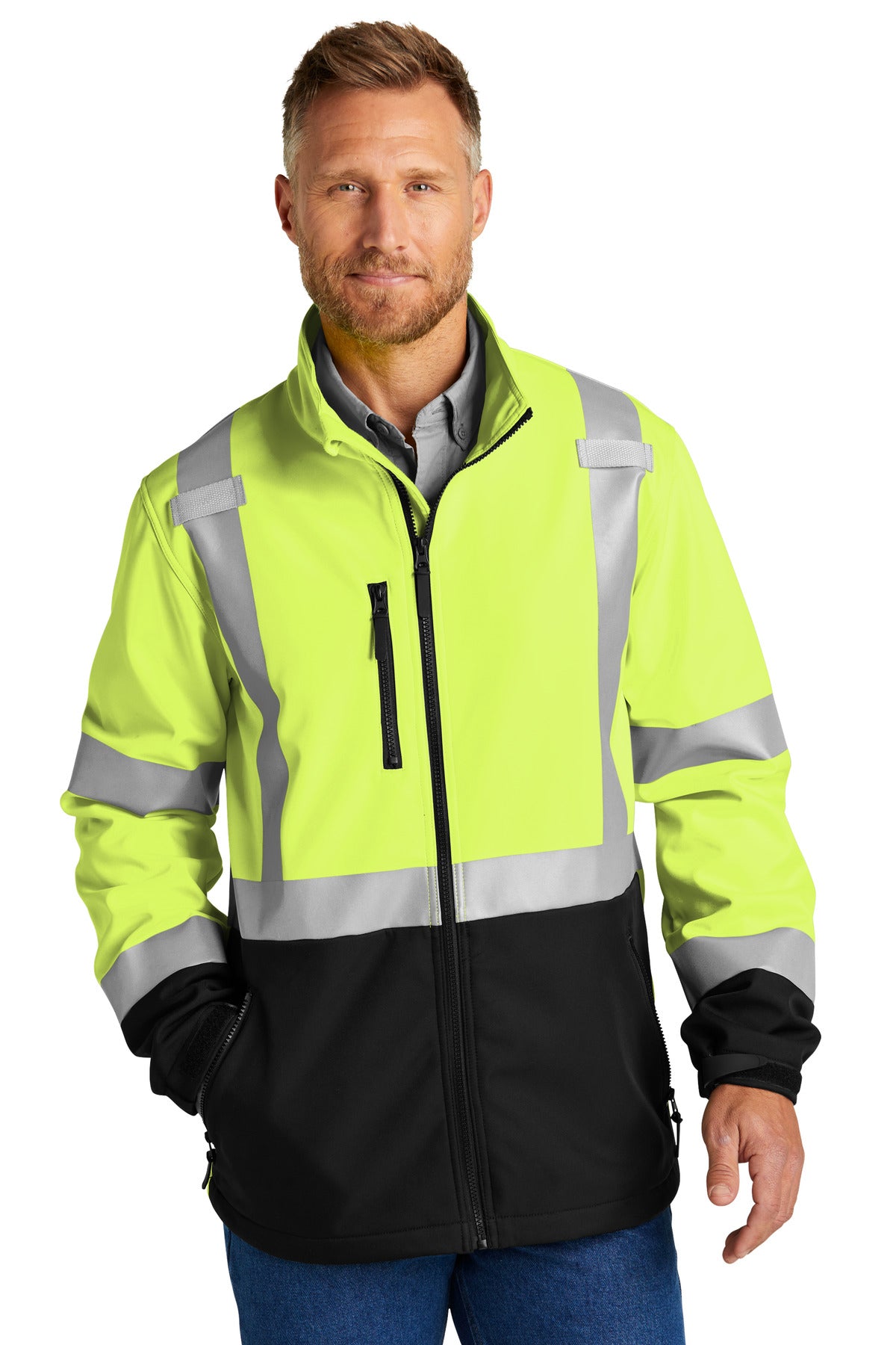 CornerStone Men's ANSI 107 Class 3 Soft Shell Jacket CSJ503 Mens Apparel Jackets & Vests