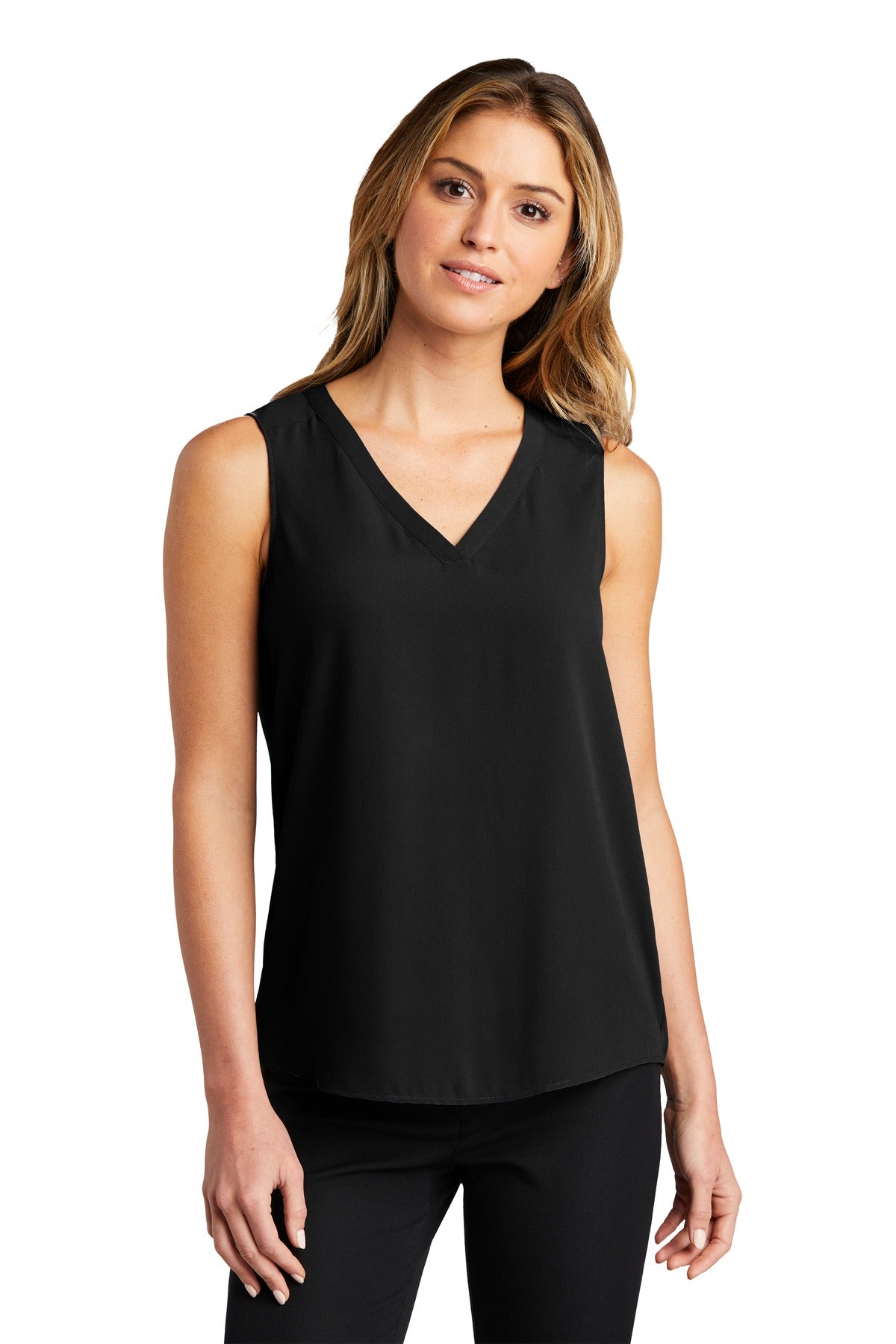 Port Authority Ladies Sleeveless Blouse. LW703 Womens Apparel Shirts & Tops