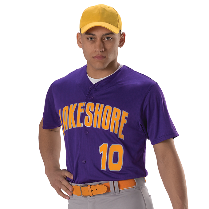 League Outfitters Custom Elite Tackle Twill- Full Button Jersey Team Baseball Jerseys