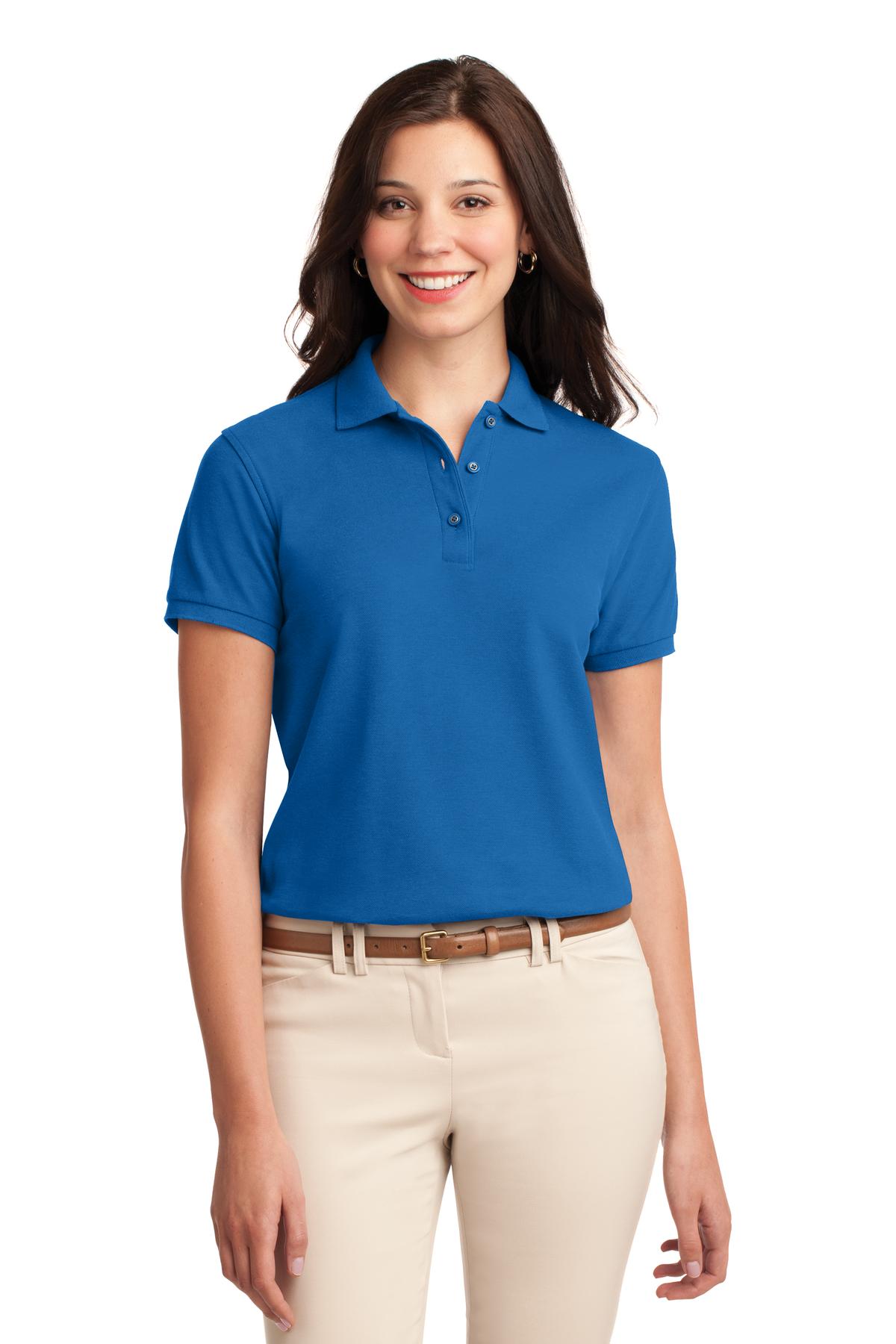 Port Authority Women's Silk Touch Polo. L500 1 of 4 Womens Apparel Shirts & Tops