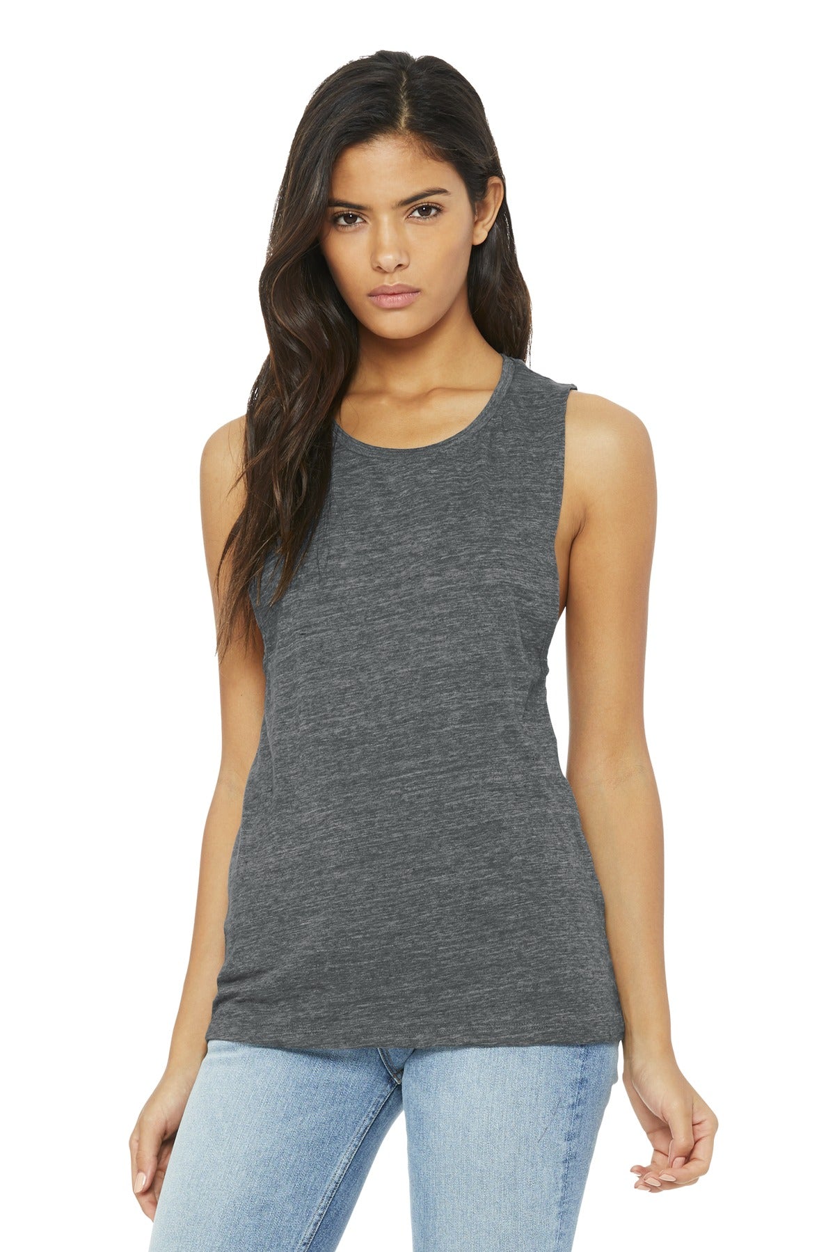 BELLA+CANVAS Women's Flowy Scoop Muscle Tank. BC8803 2 of 2 Womens Apparel Shirts & Tops