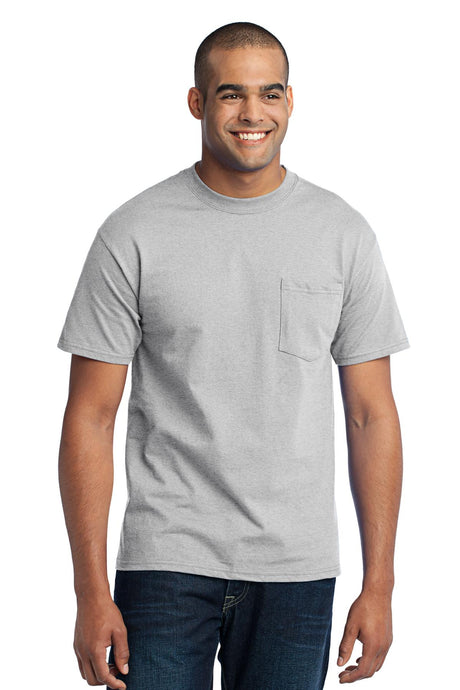 Port & Company Men's Core Blend Pocket Tee. PC55P Mens Apparel Shirts & Tops