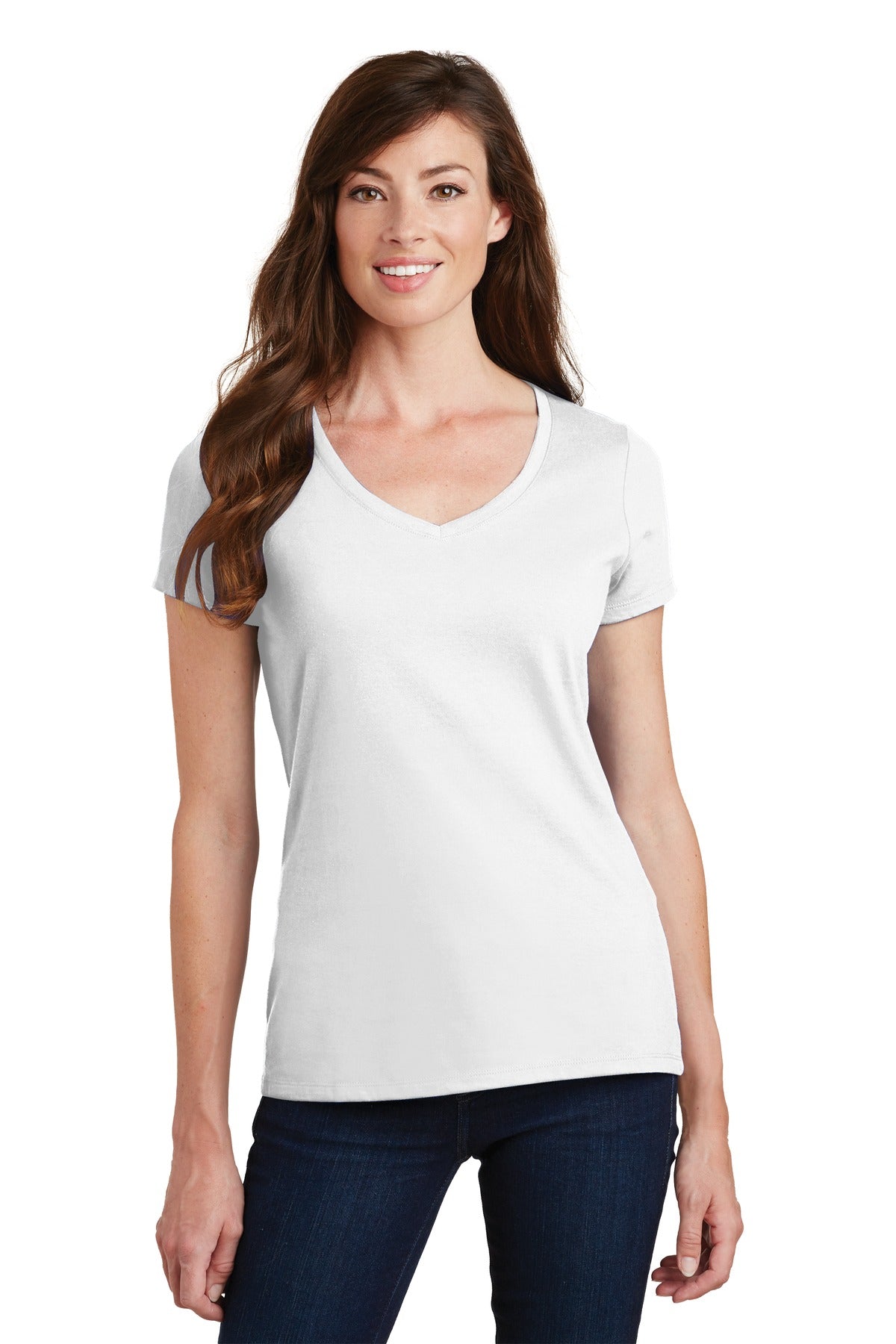 Port & Company - Women's Fan Favorite V-Neck Tee LPC450V 2 of 2 Womens Apparel Shirts & Tops