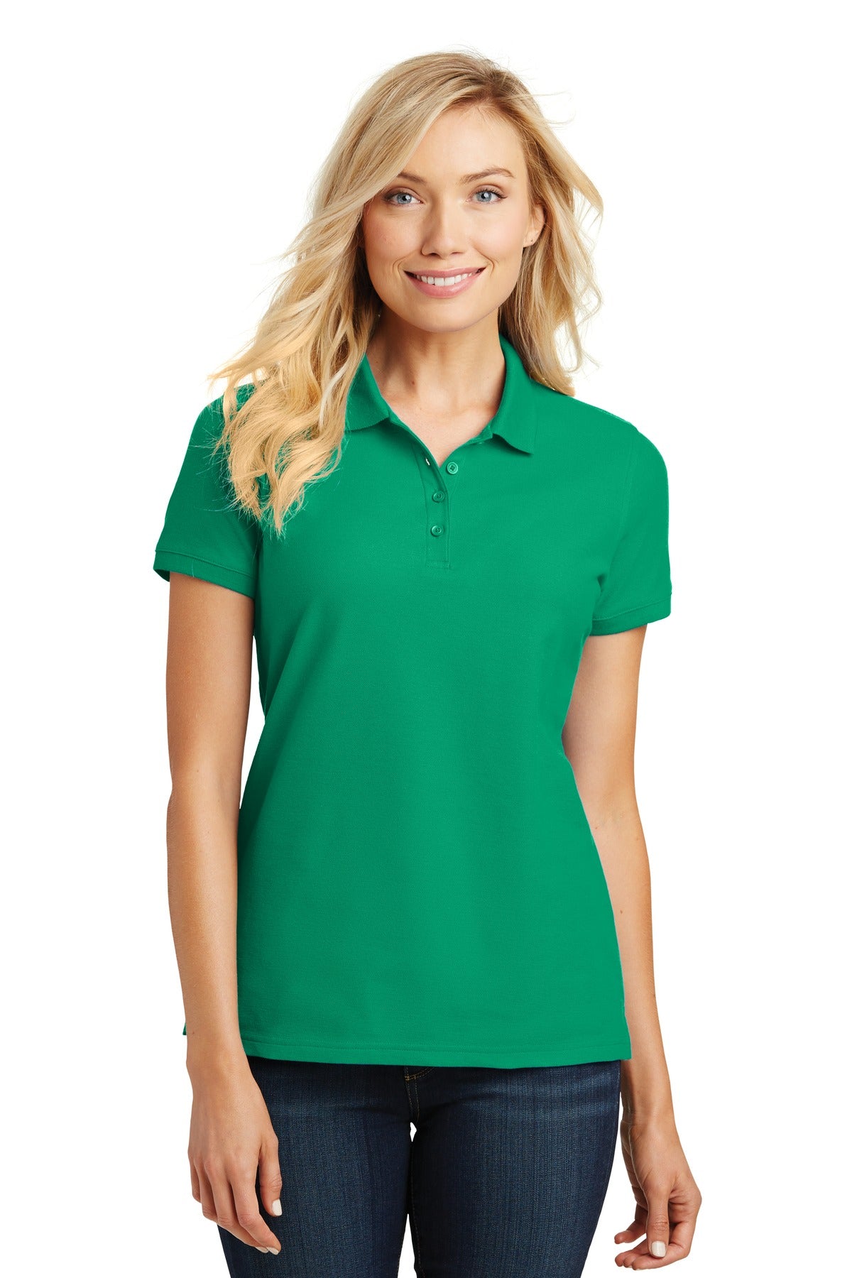 Port Authority Ladies Core Classic Pique Polo. L100 Womens Apparel Shirts & Tops