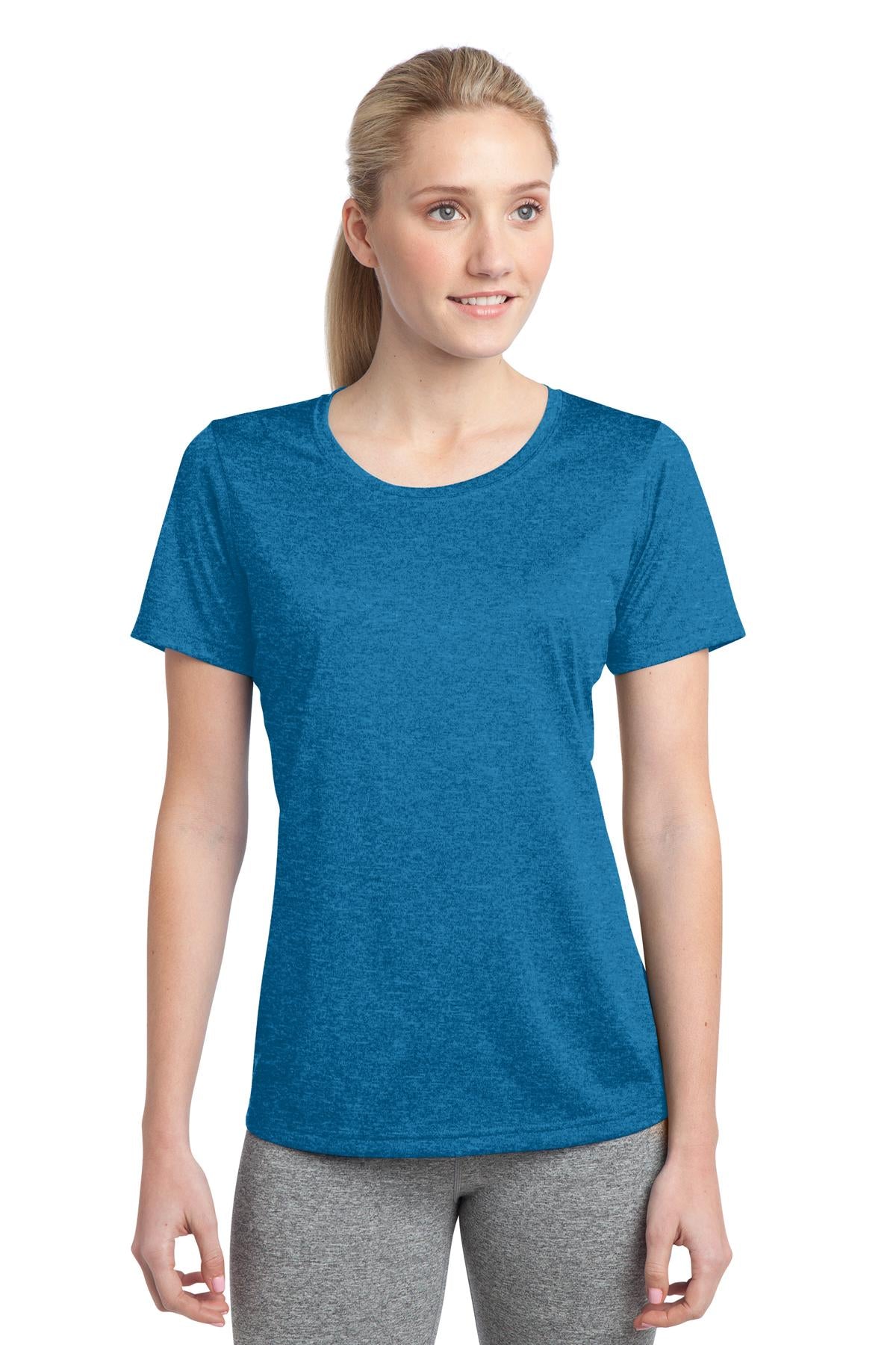 Sport-Tek Women's Heather Contender Scoop Neck Tee LST360 Womens Apparel Shirts & Tops