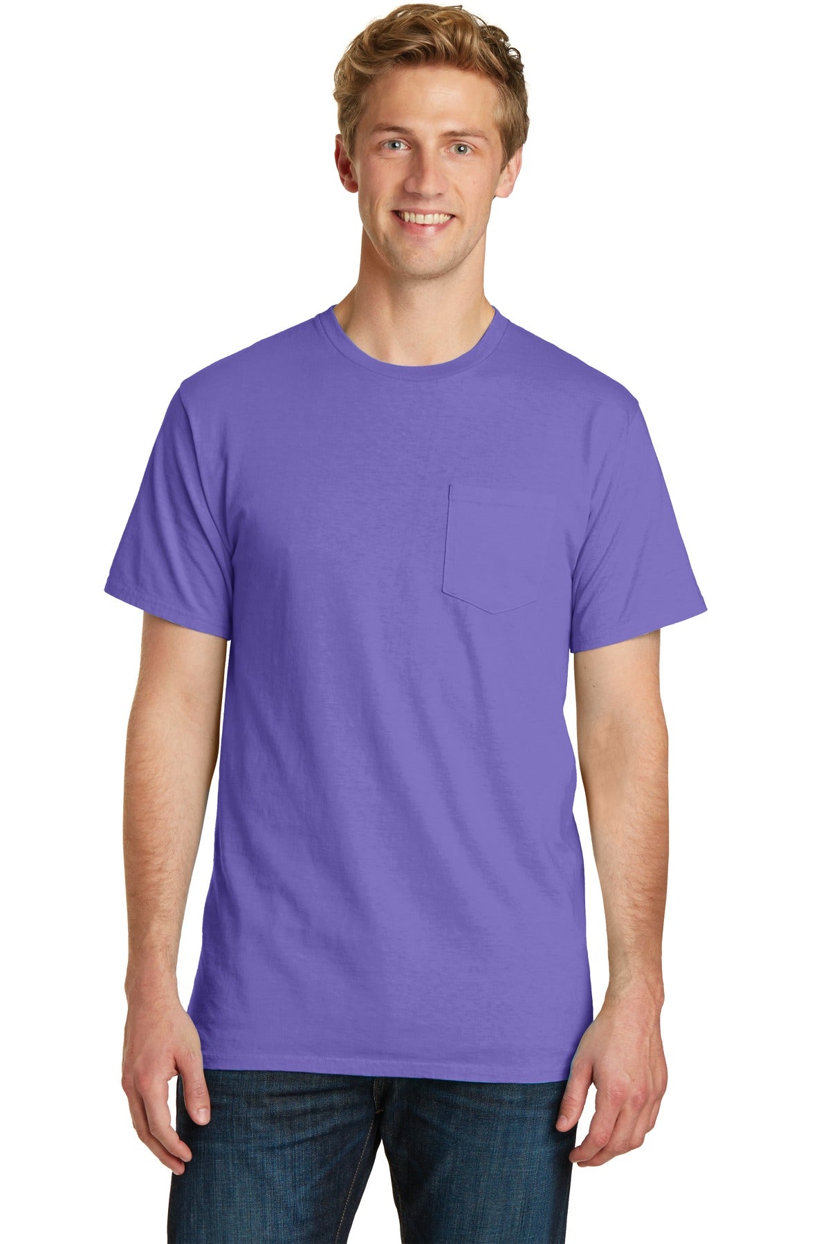 Port & Company Men's Beach Wash Garment-Dyed Pocket Tee Mens Apparel Shirts & Tops