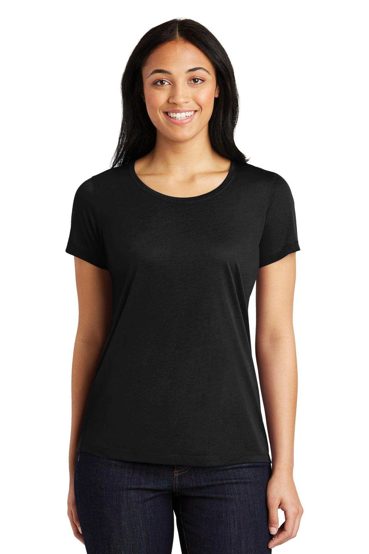 Sport-Tek Women's PosiCharge Competitor Cotton Touch Scoop Neck Tee Womens Apparel Shirts & Tops