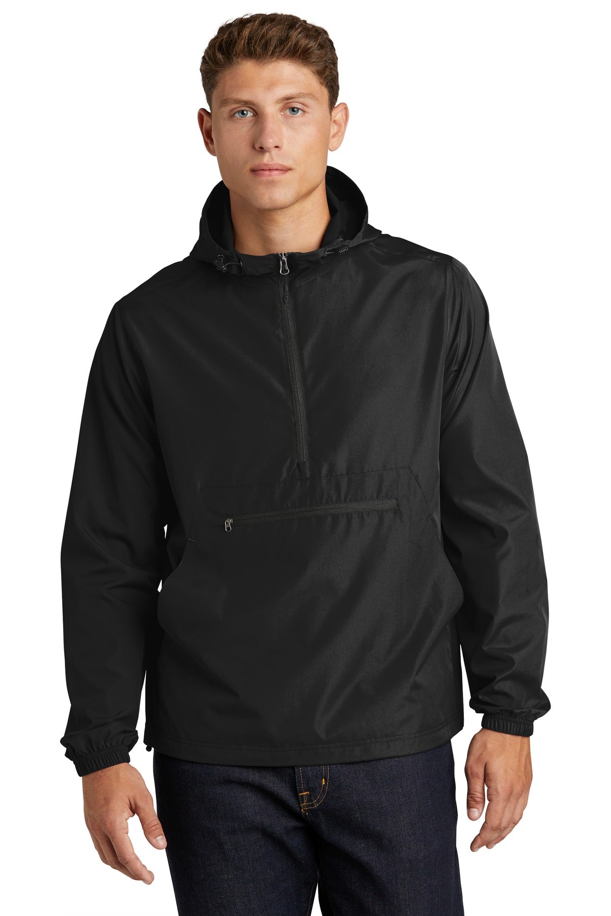 Sport-Tek Men's Packable Anorak Mens Apparel Jackets & Vests