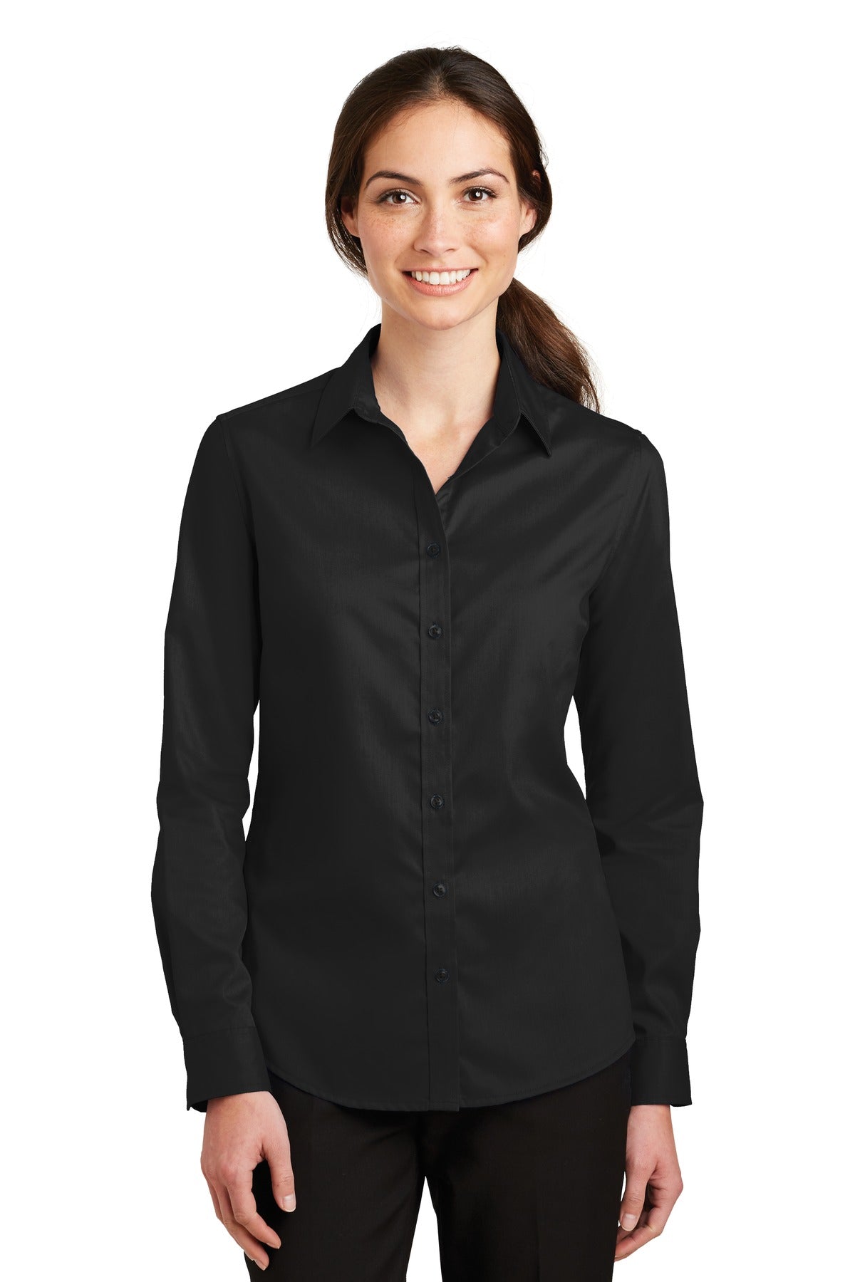 Port Authority Ladies SuperPro Twill Shirt. L663 Womens Apparel Shirts & Tops