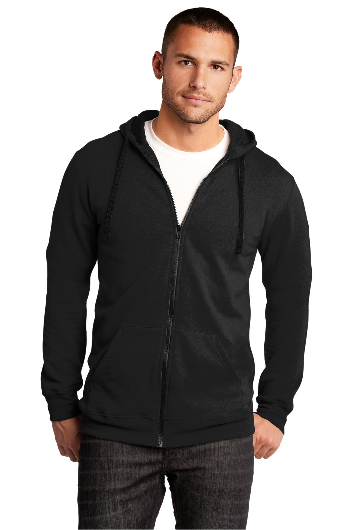 District The Concert Fleece Full-Zip Hoodie. DT800 Mens Apparel Sweatshirts & Fleece