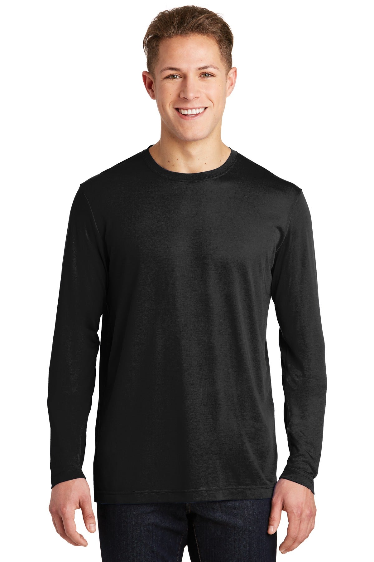 Sport-Tek Men's Long Sleeve PosiCharge Competitor Cotton Touch Tee. ST450LS Mens Apparel Shirts & Tops