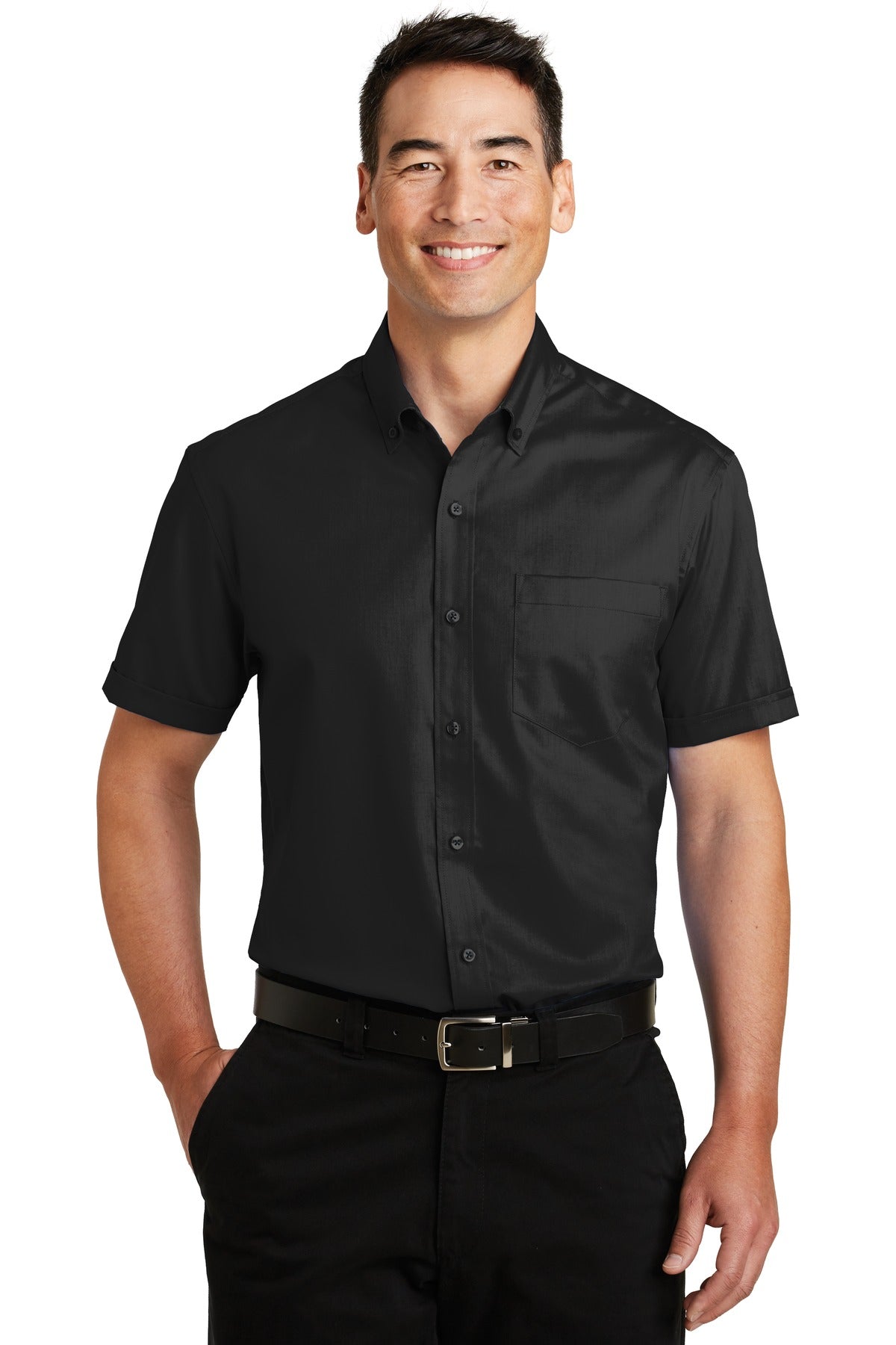 Port Authority Men's Short Sleeve SuperPro Twill Shirt. S664 Mens Apparel Shirts & Tops