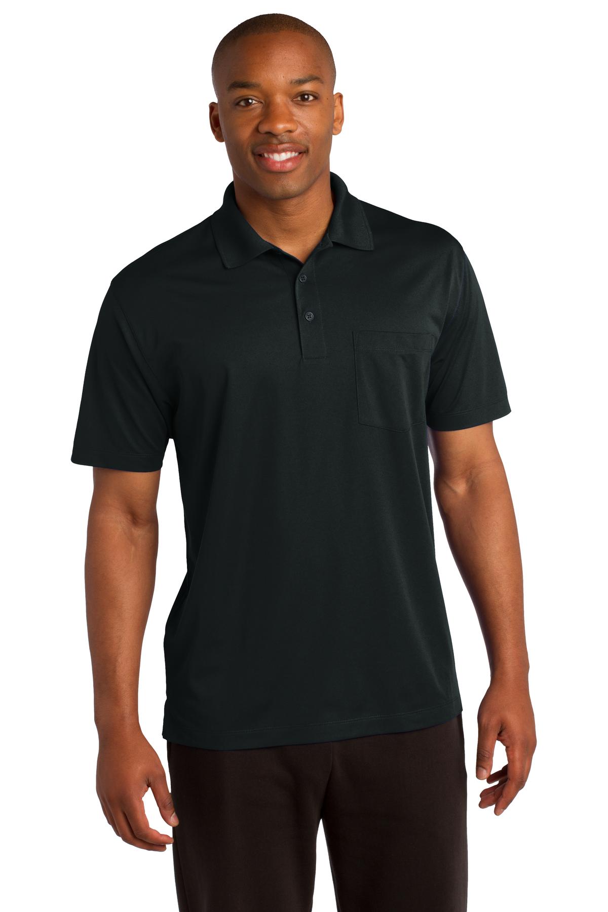 Sport-Tek Men's Micropique Sport-Wick Pocket Polo Mens Apparel Shirts & Tops