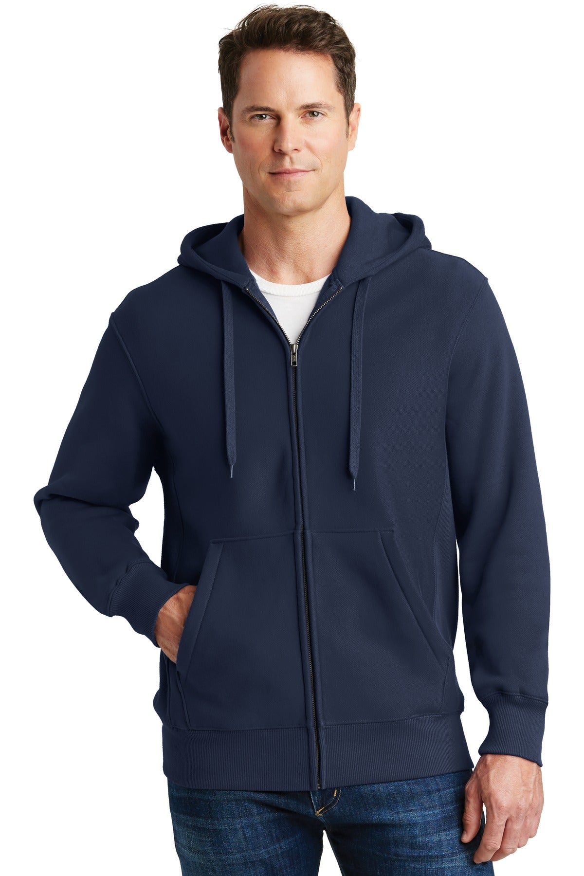 Sport-Tek Men's Super Heavyweight Full-Zip Hooded Sweatshirt Mens Apparel Sweatshirts & Fleece