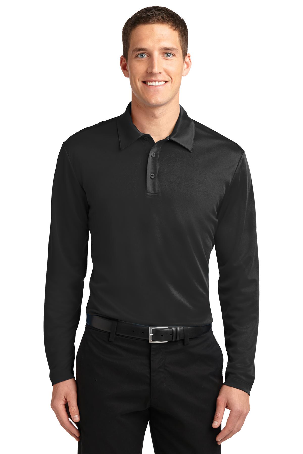 Port Authority Men's Silk Touch Performance Long Sleeve Polo. K540LS Mens Apparel Shirts & Tops