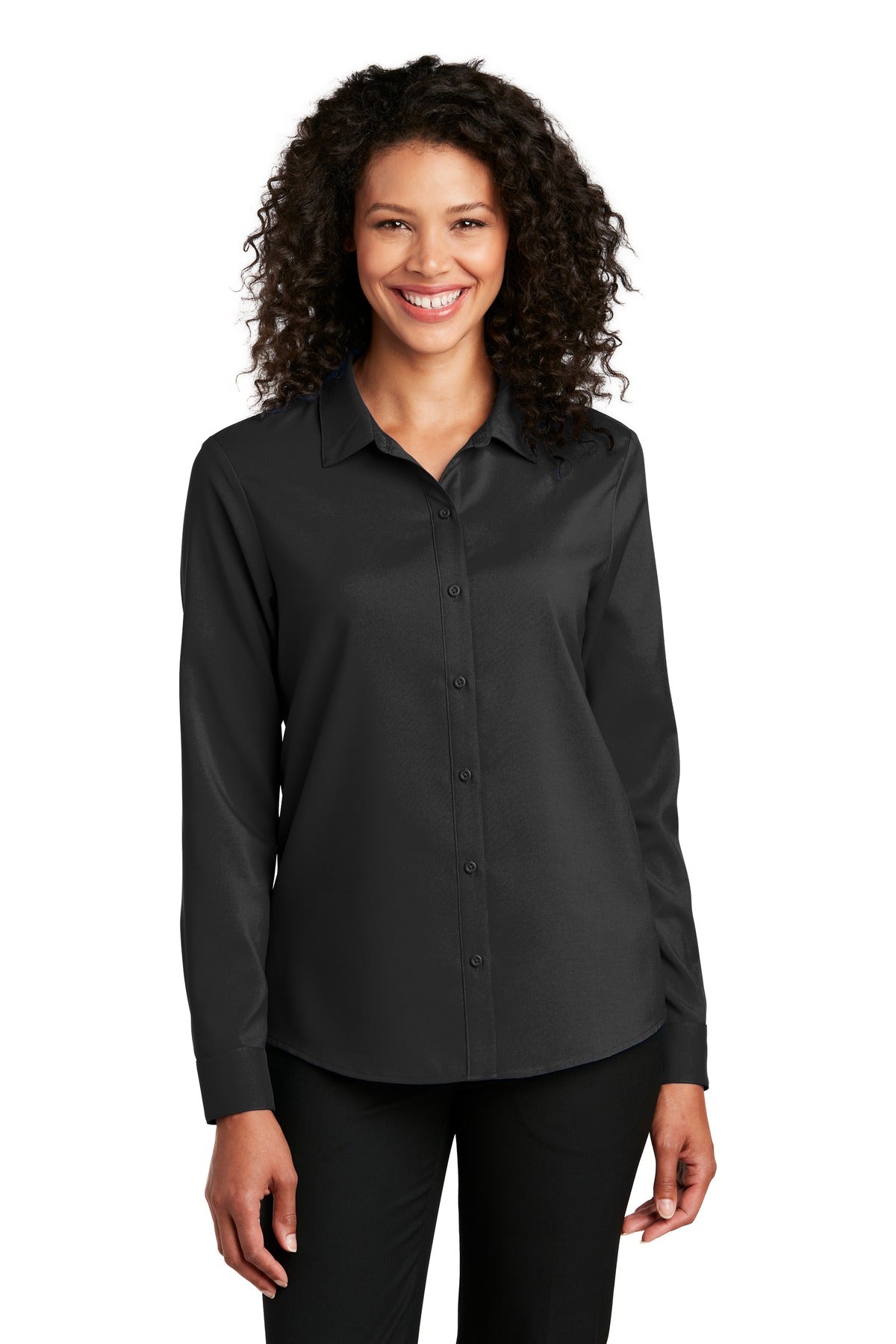 Port Authority Ladies Long Sleeve Performance Staff Shirt LW401 Womens Apparel Shirts & Tops