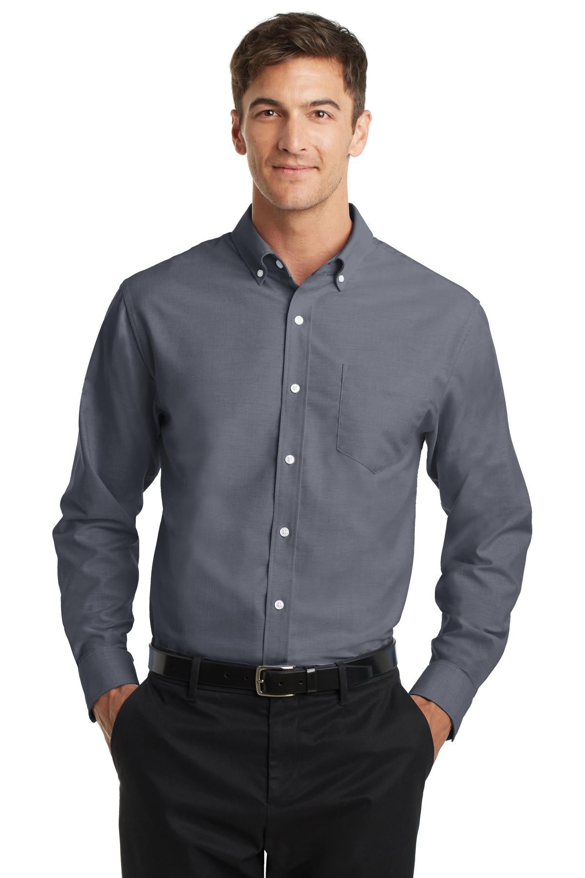 Port Authority Men's SuperPro Oxford Shirt. S658 Mens Apparel Shirts & Tops