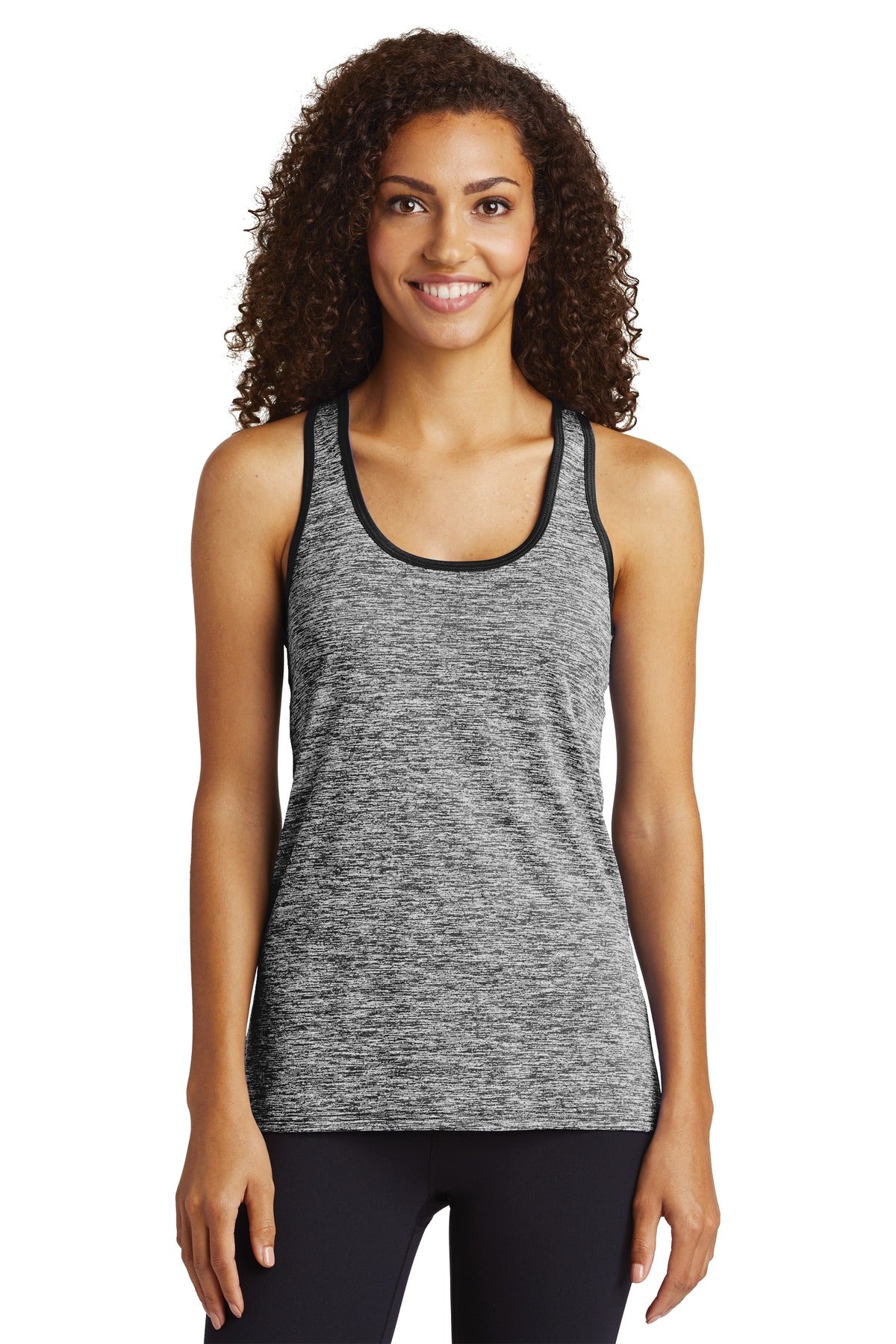 Sport-Tek Women's PosiCharge Electric Heather Racerback Tank Womens Apparel Shirts & Tops
