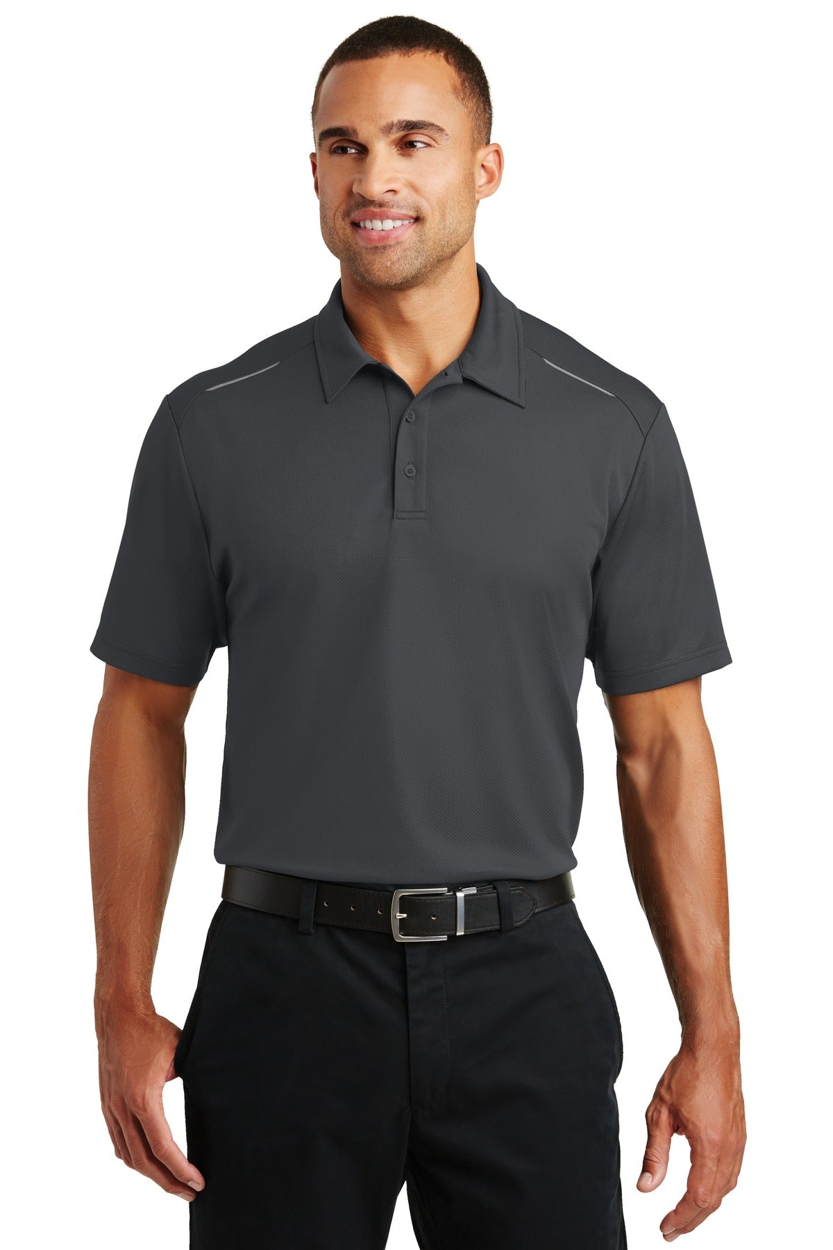 Port Authority Men's Pinpoint Mesh Polo. K580 Mens Apparel Shirts & Tops