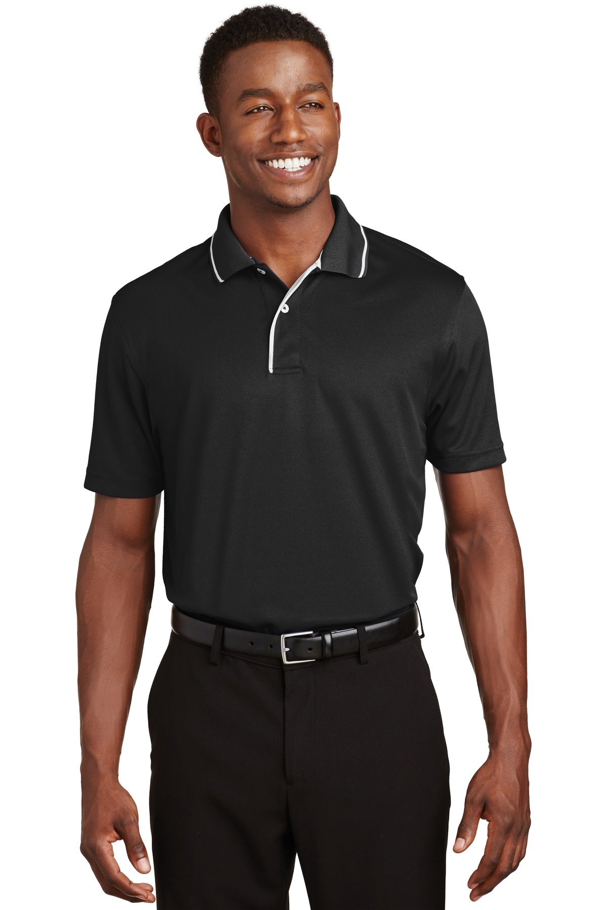 Sport-Tek Men's Dri-Mesh Polo with Tipped Collar and Piping Mens Apparel Shirts & Tops